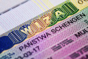 schengen visa stamp in passport