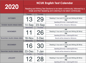 NCUK - ELT - Calendar 2020-2021
